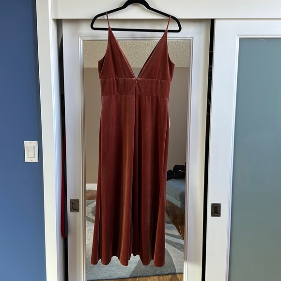Jenny Yoo Bridesmaid Mari Dress in Velvet English Rose - Picture 2 of 9